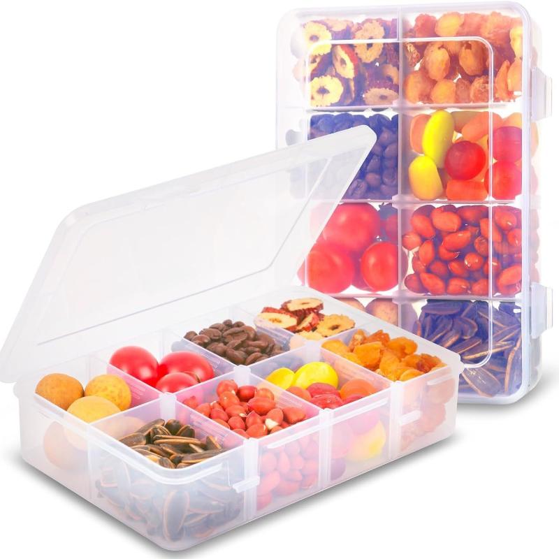 Food Snacks With Iron - 8 Grid Pill Case Snackle Box