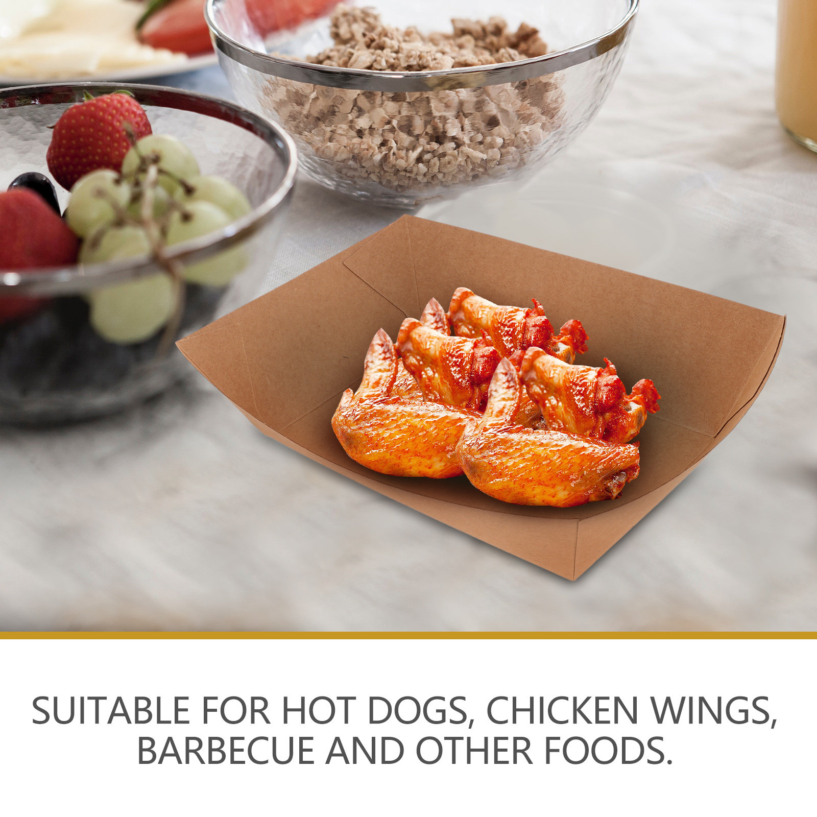 100Pcs Paper Food Tray Hot Dog - Quick Food Snacks review and price