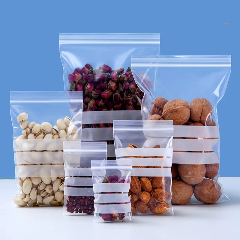 200PCS Clear PE Writing Ziploc - Snacks Food Labels review and price