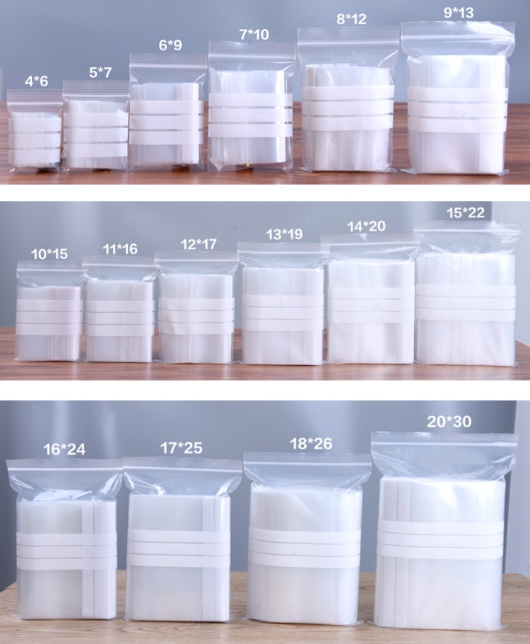 200PCS Clear PE Writing Ziploc - Snacks Food Labels review and price
