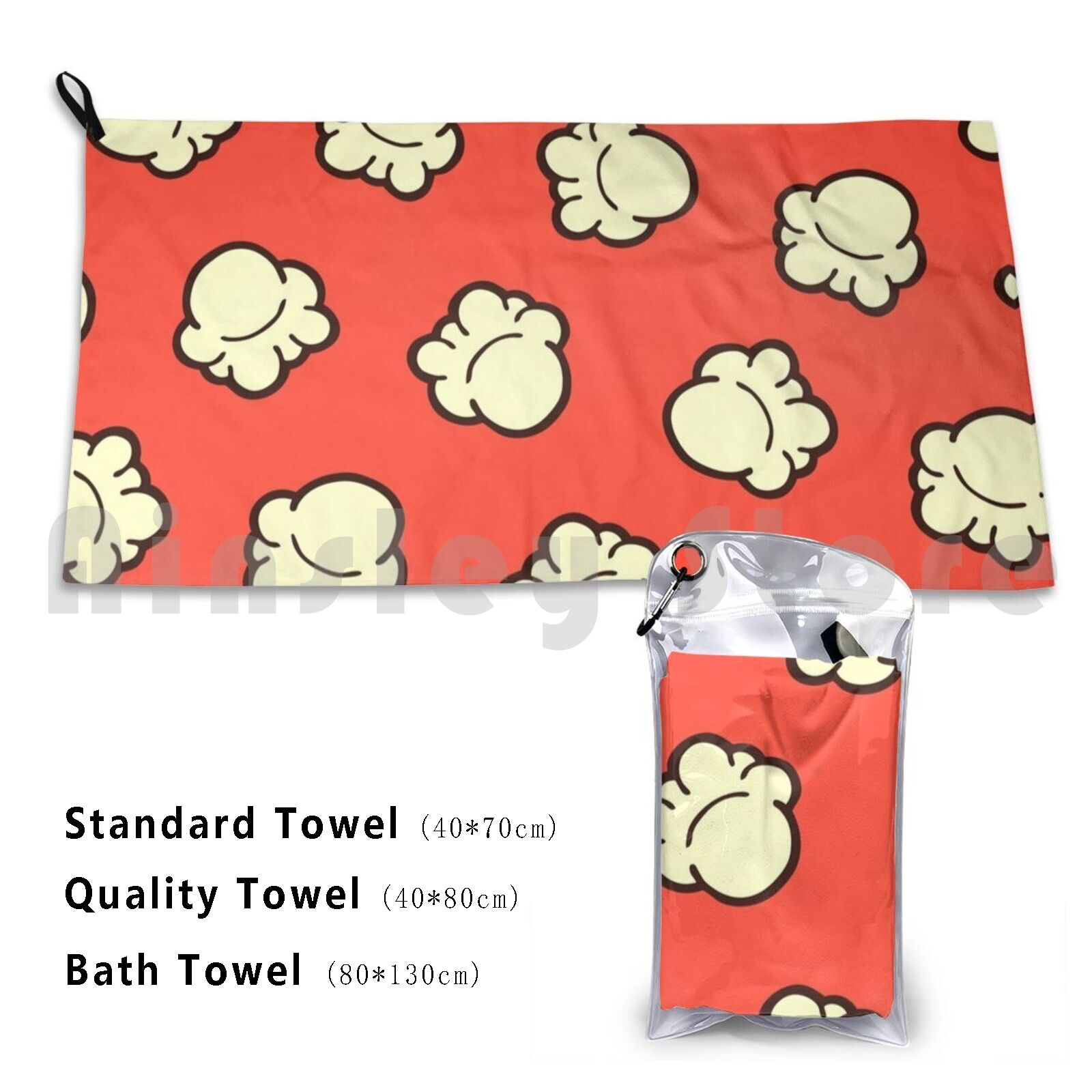Popcorn Pattern Beach Towel Qu - Quick Food Snacks review and price