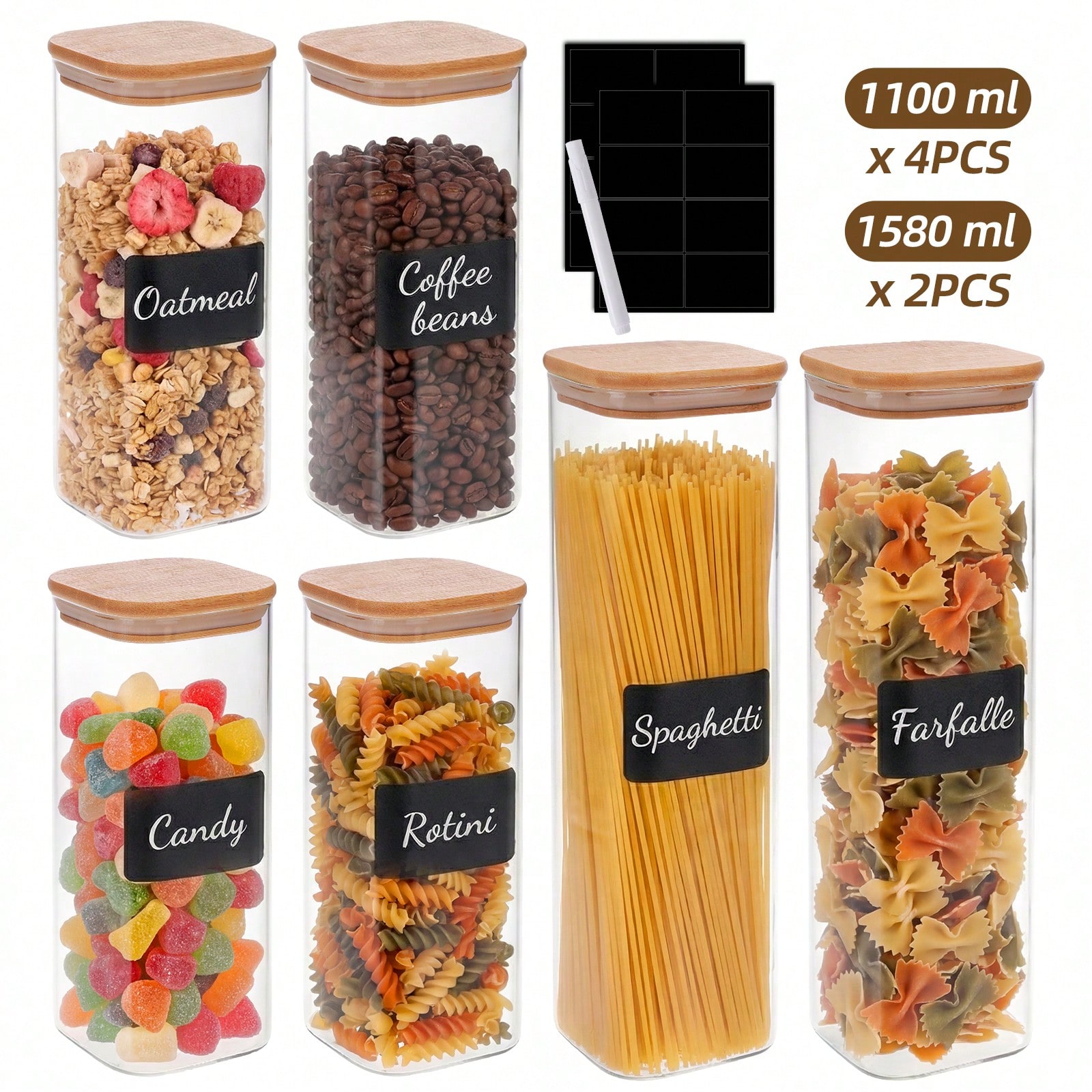 Glass Food Storage Containers  - Snacks Food Labels review and price