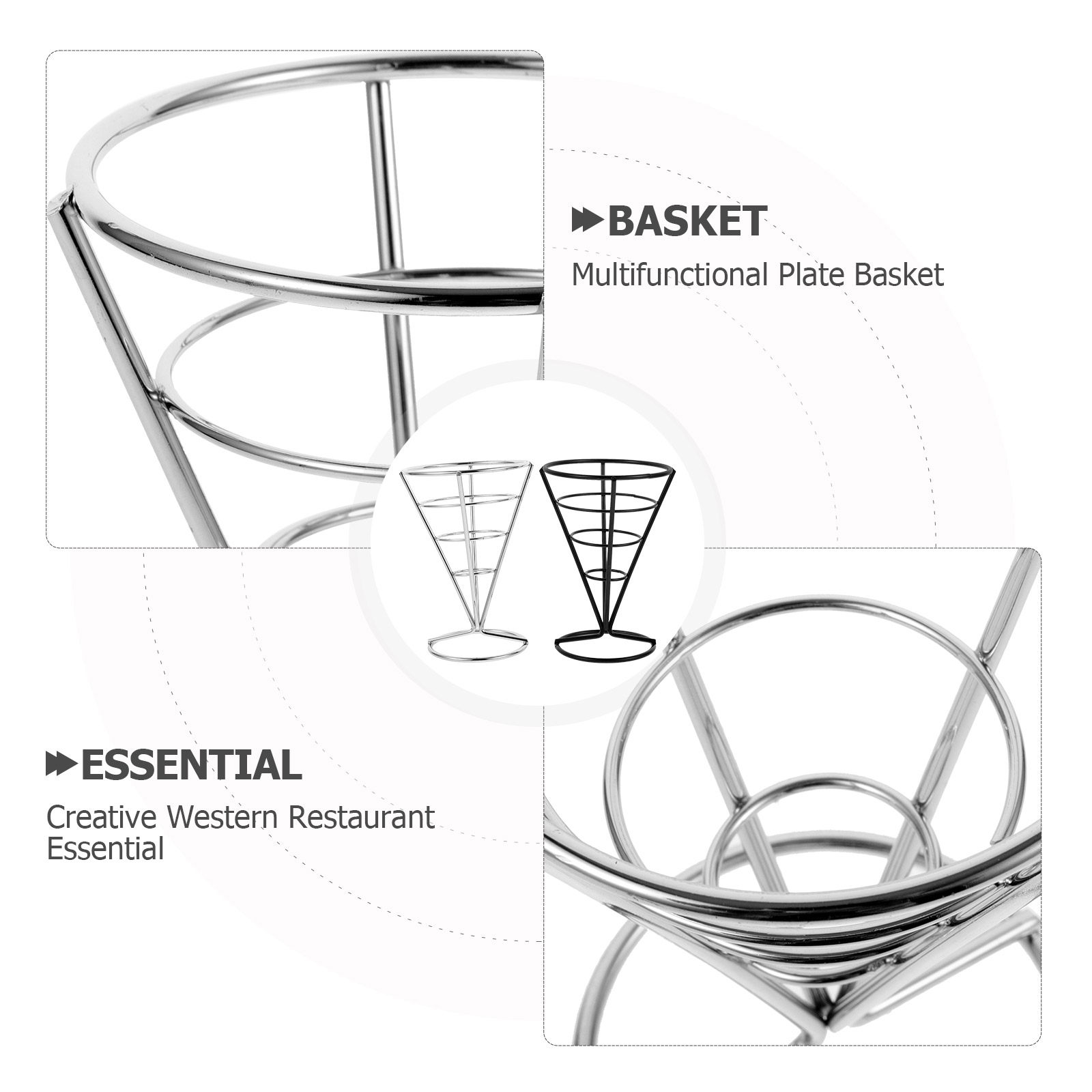 2Pcs French Fries Basket Iron  - Food Snacks With Iron review and price