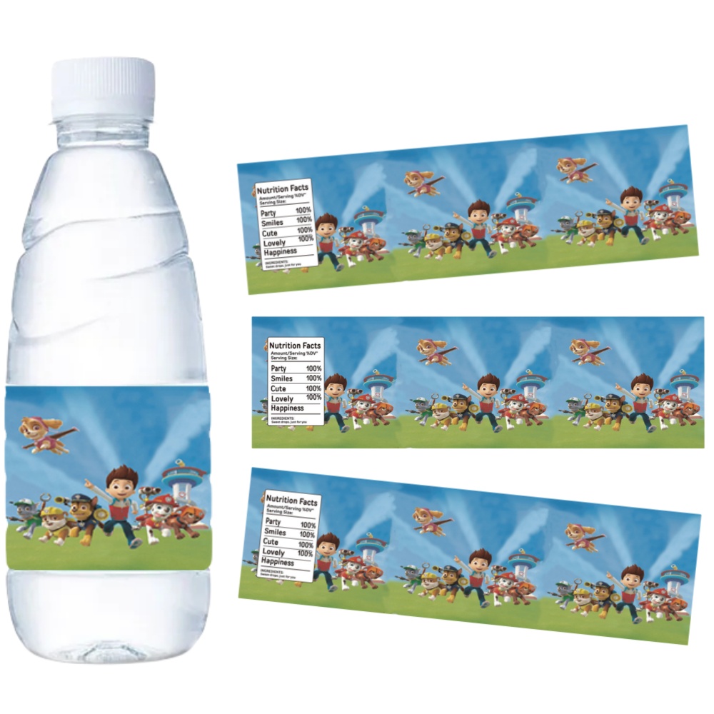 Paw Patrol Water Bottle Labels - Candy Sour Strip review and price