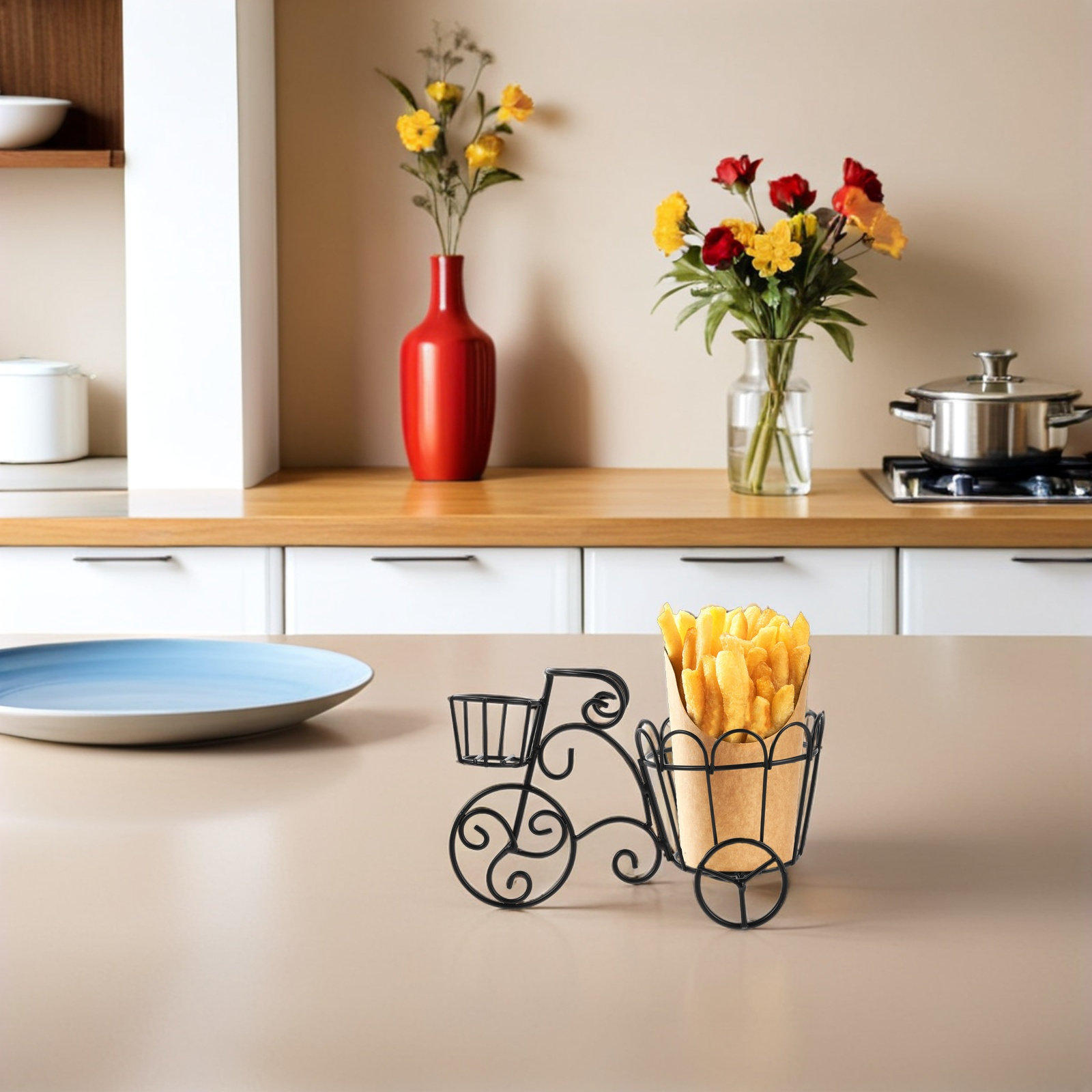 Iron Wire French Fries Basket  - Food Snacks With Iron review and price