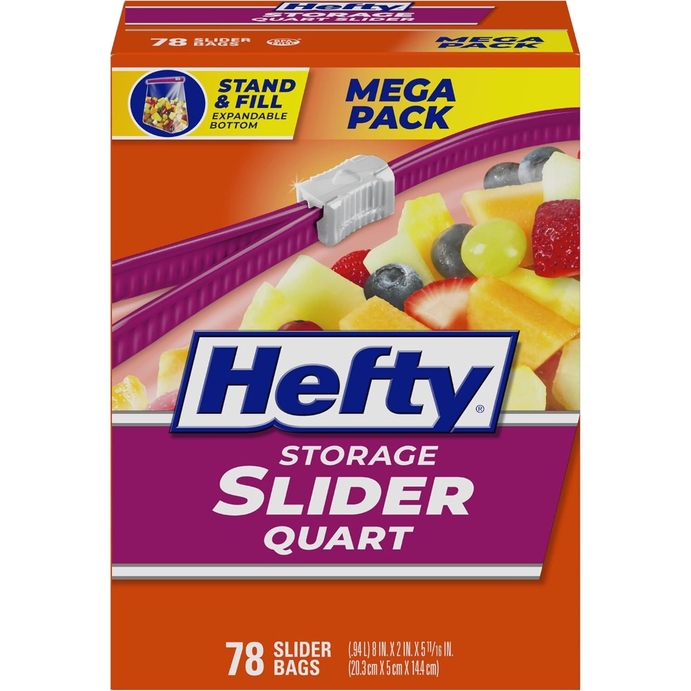 78 Count Quart Slider Storage  - Snacks Food Labels review and price